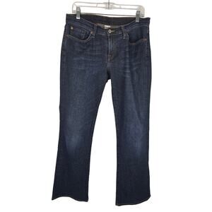 Lucky Brand Dungarees Low Rise Flare Women's Blue Denim Jean's 8/29